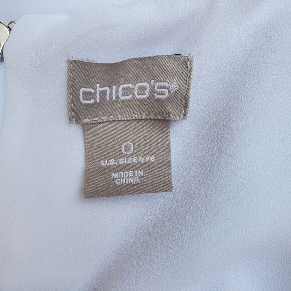 Chico's white sheer sleeveless blouse - Picture 8 of 9